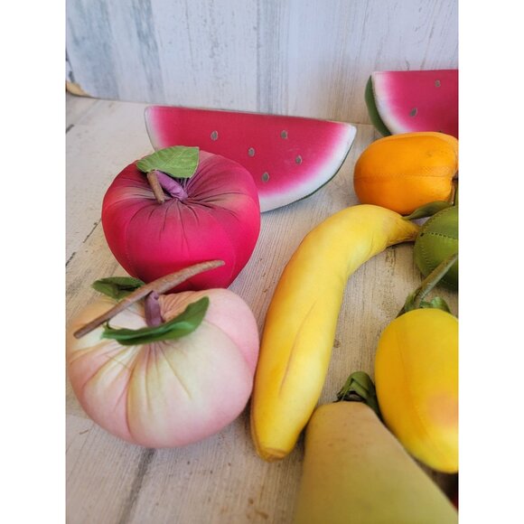 Artificial assorted plush fabric fruit great banana strawberry Pearl set waterme - Picture 5 of 13